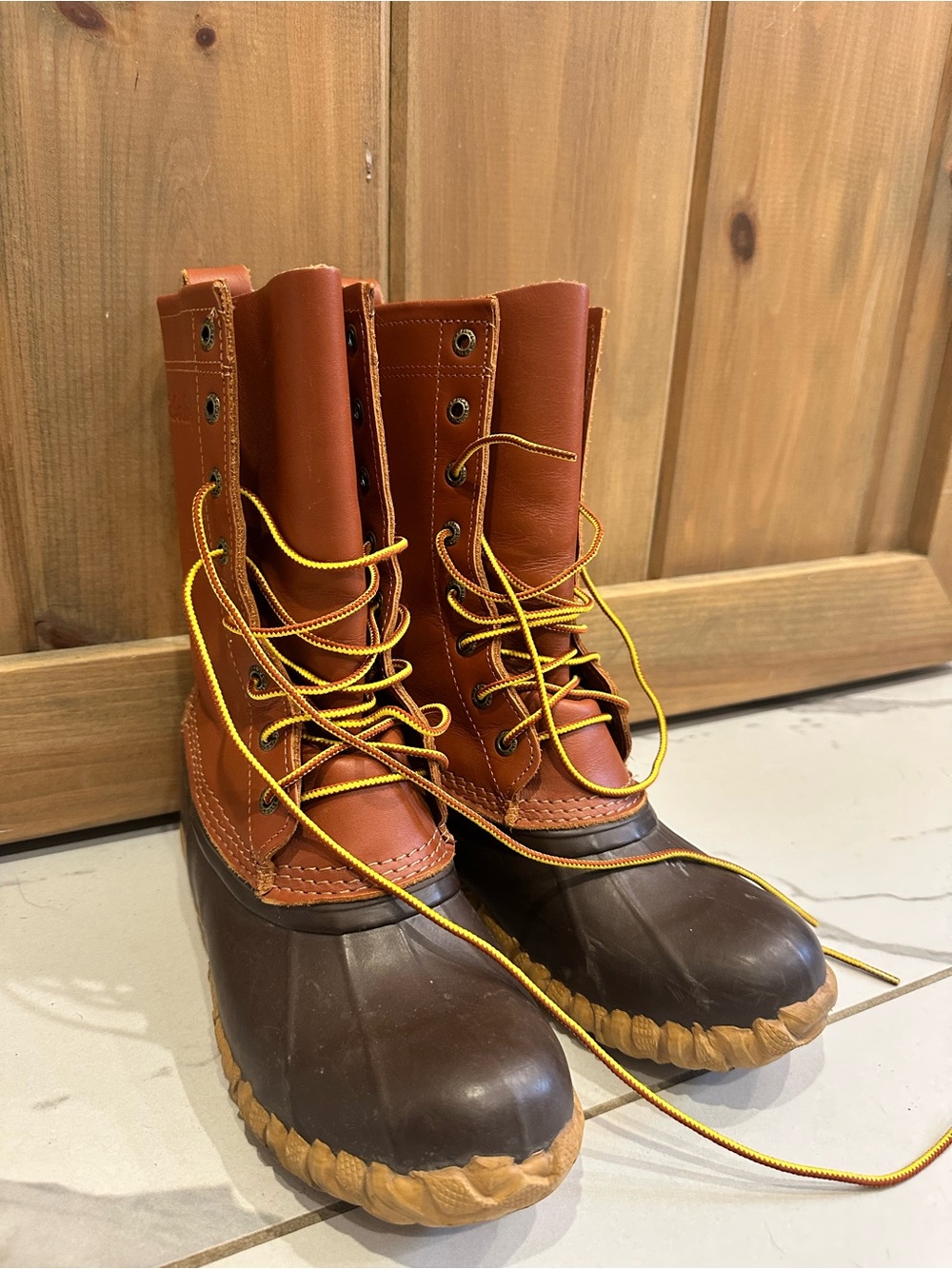 Cabela's Brown and Tan Waterproof Lace-Up Men's Boots
